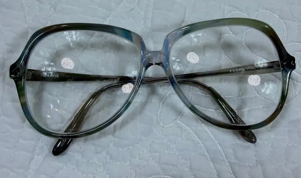 Swank Frames Women's Blue Eyeglass Frames Optical Designer Glasses Eyewear Retro